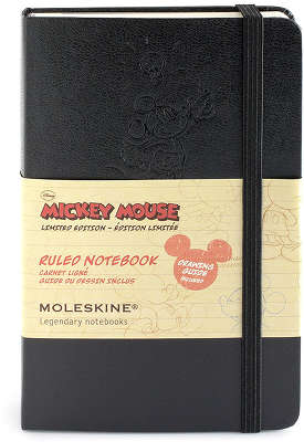 Записная книжка "Disney" (в линейку), Moleskine, Pocket, черный (арт. LEDIMM710)