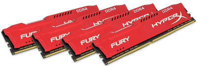 Набор памяти DDR4 DIMM 4x8Gb DDR2133 Kingston HyperX Fury Red (HX421C14FR2K4/32)