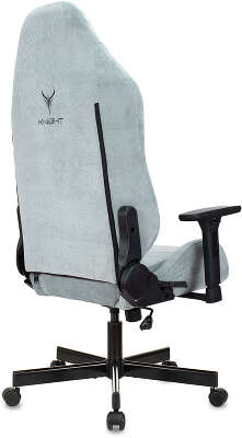 Кресло игровое Knight N1 Fabric серо-голубой Light-28 с подголов. крестов. металл