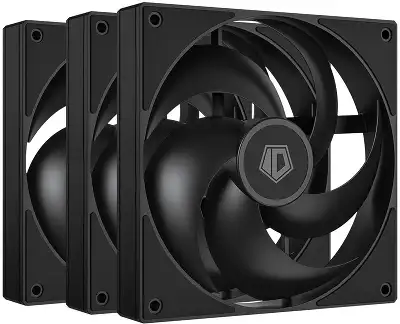 Вентилятор для корпуса ID-Cooling AS-120-K Trio 120х120x25 черный 4-pin 27.2дБ (упак.:3шт) Ret