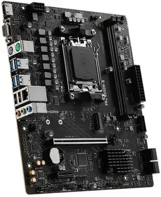 Материнская плата/ MB MSI AMD B650 sAM5, 2xDDR5(128GB), D-SUB/HDMI 2.1, 1xPCIe 4.0x16, 1xPCIe 3.0, 1xLAN (2.5GbE), 4xSATA 6Gb/s, 1xM.2, 4xUSB 3.2, 2xUSB 2.0, 2xPS/2, mATX