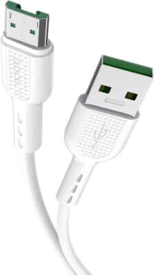 Кабель USB 2.0 hoco X33, AM/MicroBm, белый, 1м, 4А
