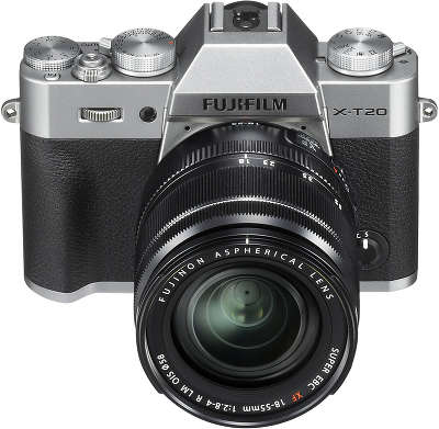 Цифровая фотокамера Fujifilm X-T20 Silver kit (XF 18-55 f/2.8-4 R LM OIS)