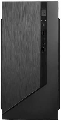 Корпус MiniTower Foxline Forza FZ-015 450W black (mATX, 450W, 2xUSB2.0, w/o fan, 12cm fan PSU, power cord) (FZ-015-SX450R)