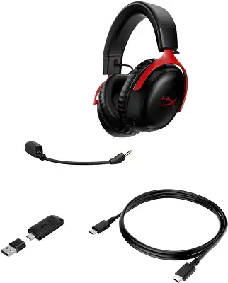 Игровая гарнитура беспроводная HyperX Cloud III Black Red 77Z46AA