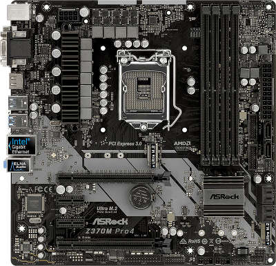 Материнская плата Asrock Z370M PRO4 (процессоры 8й серии intel)