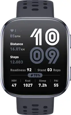 Смарт-часы Amazfit Bip 6 A2435 1.97" TFT корп.черный рем.черный разм.брасл.:130-195 мм (1747004)