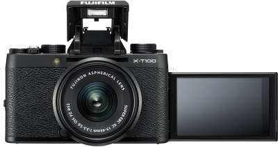 Цифровая фотокамера Fujifilm X-T100 Black kit (XC15-45 мм f/3.5-5.6 OIS)