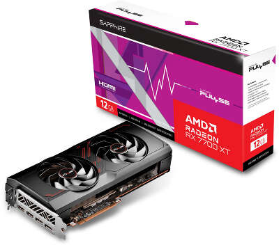 Видеокарта Sapphire AMD Radeon RX 7700 XT PULSE GAMING 12Gb DDR6 PCI-E HDMI, 3DP