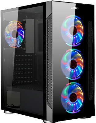 Корпус Ginzzu CL280 FAN 12CM RGB*4 USB3.0 Window