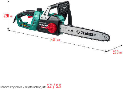 Цепная пила Зубр Мастер ПЦ-2240 от сети 2200Вт дл.шины:16" (40cm) (ПЦ-2240)