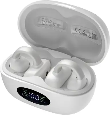 Гарнитура вкладыши A4Tech Biosong B5 TWS белый беспроводные bluetooth клипса (B5)