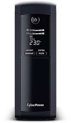 Источник бесперебойного питания ИБП Line-Interactive CyberPower VP1200EILCD  1200VA/720W USB/RS-232/RJ11/45  (4 + 4 IEC С13) 