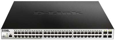 D-Link DGS-1210-52MP/ME/B2A PROJ Управляемый L2 коммутатор с 48 портами 10/100/1000Base-T и 4 портами 1000Base-X SFP (порты 1-8 PoE 802.3af/at, порты 9-48 PoE 802.3af, PoE-бюджет 370 Вт)