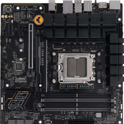 ASUS TUF GAMING B650M-E WIFI (Socket AM5, mATX, 4xDDR5(128GB), 4xDDR5(192GB), DP/HDMI, 2xPCIe 4.0x16/1xPCIe 4.0, 1xLAN (2.5GbE), Wi-Fi 6i, BT5.2, 4xSATA 6Gb/s, 3xM.2, 1xType-C, 4xUSB 3.2, 3xUSB 2.0)