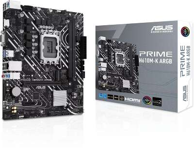 Материнская плата mATX LGA1700 ASUS PRIME H610M-K ARGB