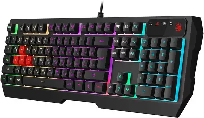 Клавиатура A4Tech Bloody B140N черный USB Multimedia for gamer LED (подставка для запястий) (B140N)