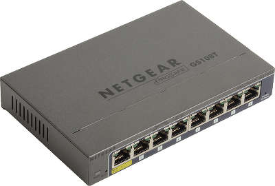 Коммутатор NETGEAR GS108T-200GES управляемый 8GE портов, внешниq блоком питания/питание PoE