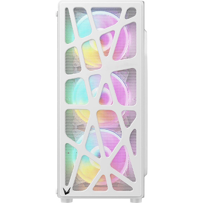 корпус Formula V Line MANA WHITE, ATX, TYPE-C*1, USB2.0*1, USB3.0*1, FRONT 3x120mm FRGB, REAR 1x120mm FRGB