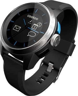 Часы COOKOO Watch Silver on Black [CKW-SK002-01]