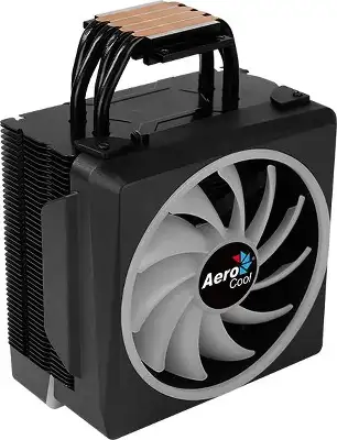 Устройство охлаждения(кулер) Aerocool Cylon 4F ARGB Soc-AM5/AM4/1200/1700/1851 черный 4-pin 14-26dB Al+Cu 145W 550gr Ret (CYLON 4F ARGB PWM 4P)
