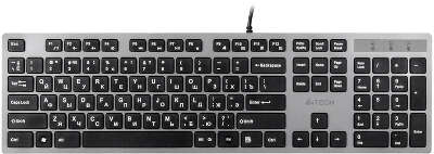 Клавиатура A4Tech KV-300H серый/черный USB slim