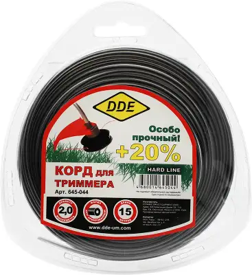 Леска для садовых триммеров DDE 645-044 d=2мм L=15м