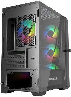 Корпус PowerCase Mistral Micro X4B, черный, ATX, без БП (CMMXB-L4)