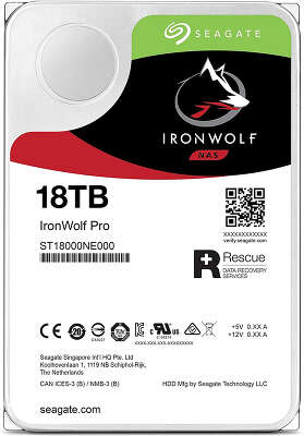Жесткий диск SATA3 18Tb [ST18000NE000] (HDD) Seagate Ironwolf Pro, 7200rpm, 256Mb
