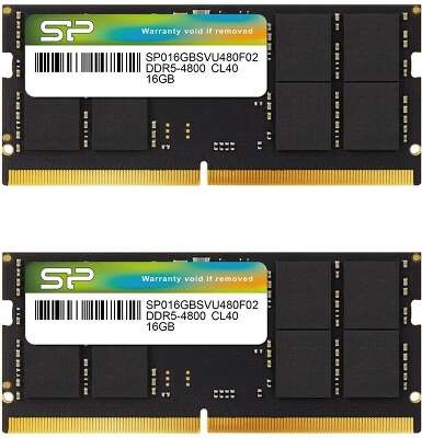 Набор памяти DDR5 SODIMM 2x16Gb DDR4800 Silicon Power (SP032GBSVU480F22)