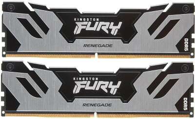 Память оперативная/ Kingston 96GB 6000MT/s DDR5 CL32 DIMM (Kit of 2) FURY Renegade Silver XMP