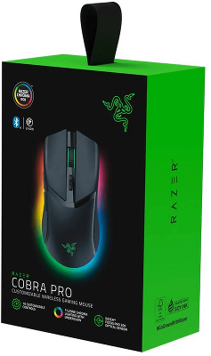 Мышь Razer Cobra Pro черный оптическая (30000dpi) беспроводная BT/Radio USB для ноутбука (8but)
