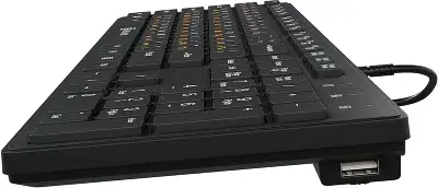 Клавиатура Оклик 520M2U черный/черный USB slim Multimedia