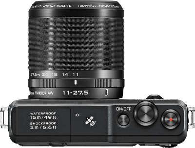 Цифровая фотокамера Nikon 1 AW1 Black Kit (11-27,5 мм f/3.5-5.6 VR)