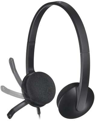 Гарнитура Logitech H340 |981-000475| черная, USB, поворотный микрофон, кабель 1.8м