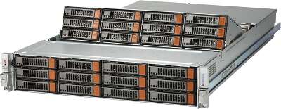 Корпус Supermicro CSE-826SE1C-R1K02JBOD, Proprietary, 2U RM, 12x3.5 HS + 12x3.5 HS, Redundant 2x1000Вт