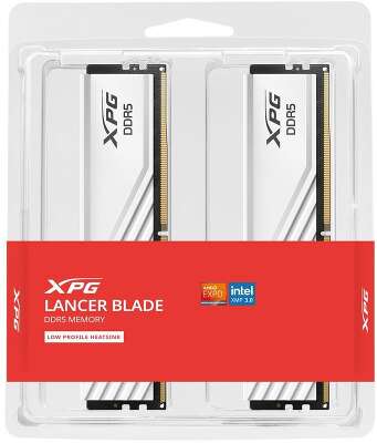 Модуль памяти ADATA 32GB DDR5 5600 DIMM XPG Lancer Blade 2*16, 1.1V, CL46-45-45, On-Die ECC, Power Management IC, white