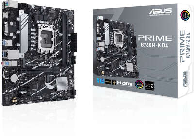 Материнская плата mATX LGA1700 ASUS PRIME B760M-K D4