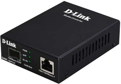D-Link DMC-G01LC/C1A Медиаконвертер с 1 портом 100/1000Base-T и 1 портом 1000Base-X SFP
