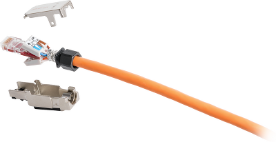 Коннектор NIKOMAX RJ45/8P8C под витую пару, Кат.6a (Класс Ea), 500МГц, покрытие 50мкд, универсальные ножи, T568B, самозажимной, полный экран, металлик