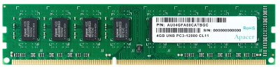 Оперативная память Apacer DDR3 4GB 1600MHz DIMM (PC3-12800) CL11 1.5V (Retail) 512*8 3 years (AU04GFA60CATBGC/DL.04G2K.KAM)