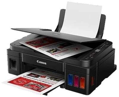 Canon PIXMA G3410 (2315C009) (СНПЧ, WiFi, 4800x1200, 8,8 изобр./мин для ч/б, 5,0 изобр./мин для цветной, A4, A5, B5, LTR, конверт, фотобумага: 13x1)