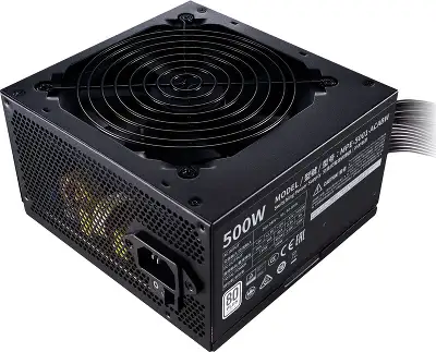 Блок питания Cooler Master ATX 500W MWE White V2 80+ (20+4pin) APFC 120mm fan 6xSATA RTL