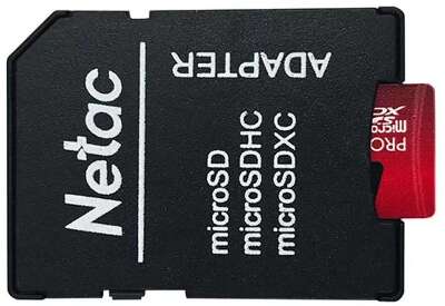 Micro SecureDigital 32GB Netac MicroSD card P500 Extreme Pro, retail version w/SD adapter [NT02P500PRO-032G-R]