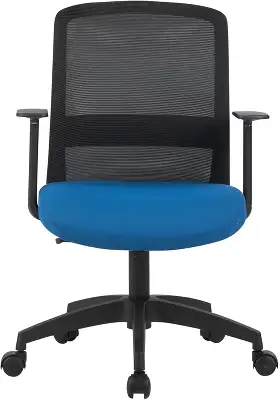 Кресло Cactus CS-MC333-BKBL черный сиденье темно-синий сетка/ткань низк.спин. крестов. пластик пластик черный