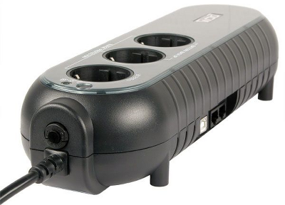 Источник бесперебойного питания Powercom Back-UPS WOW, OffLine, 700VA/350W, Tower, 3xSchuko outlets(1 Surge & 2 batt), USB (37371)