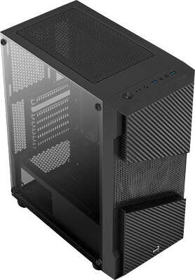 Корпус AeroCool Menace Saturn FRGB, черный, ATX, Без БП (MENACE FRGB-G-BK-V1)