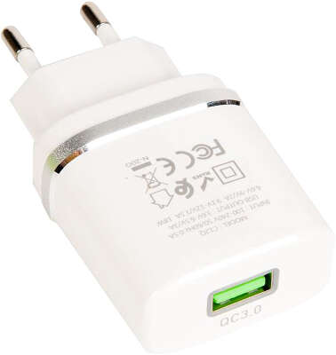 Зарядное устройство Hoco C12Q, QC3.0, 3А, белое
