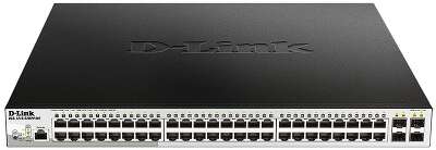 Коммутатор D-Link DGS-1210-52MPP/ME/B3A Управляемый L2 коммутатор с 48 портами 10/100/1000Base-T и 4 портами 1000Base-X SFP (48 портов PoE 802.3af/at, PoE-бюджет 740 Вт) {2} (456251)