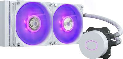 Жидкостное охлаждение Cooler Master MASTERLIQUID ML240L V2 RGB WHITE EDITION, 2x120мм, RGB LED